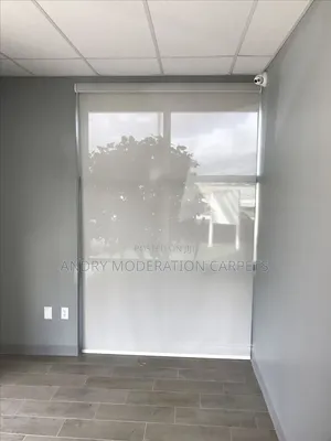 Beige Roller Blind Office Curtains