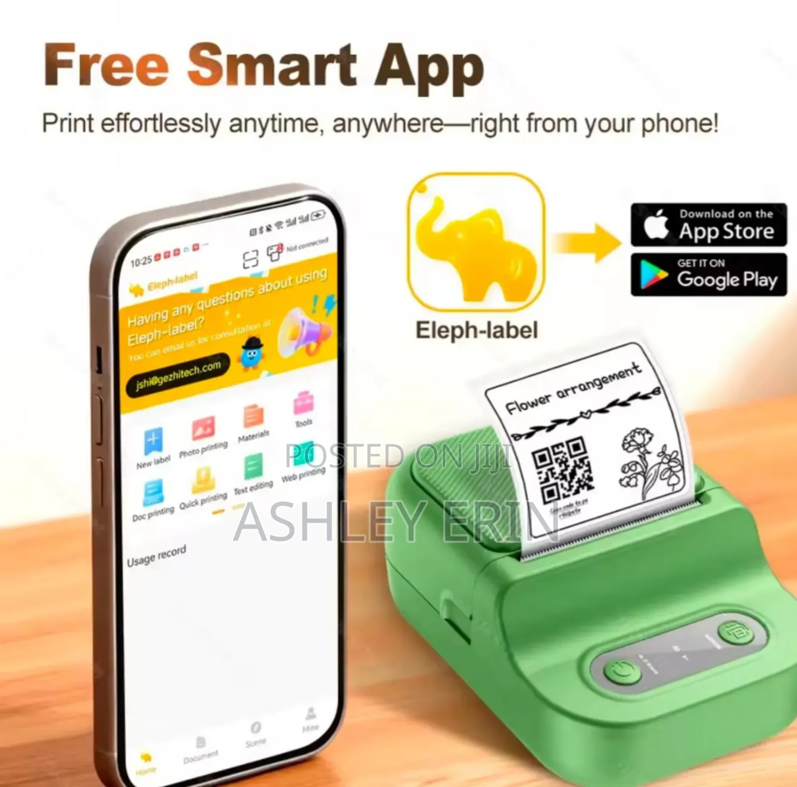 JBQ Pinnacle Mini Portable Label Printer