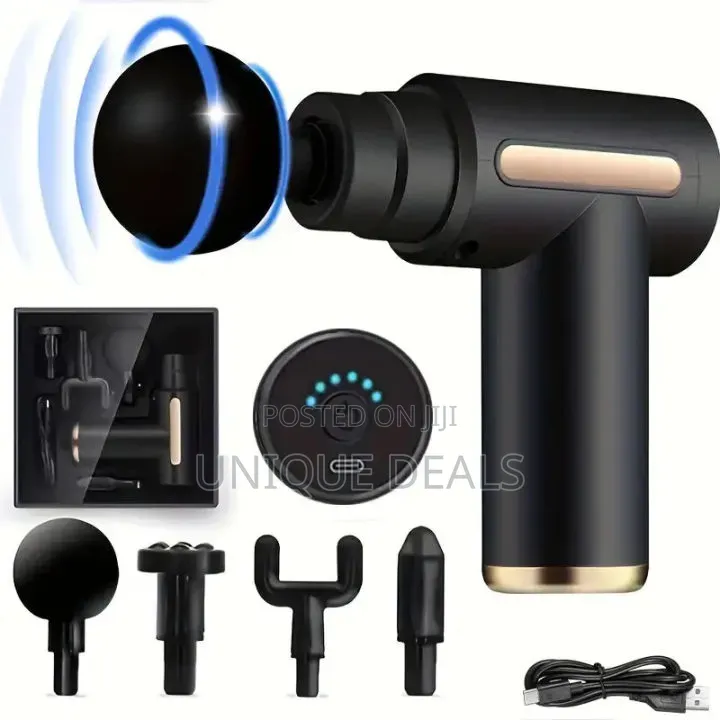 Rechargeable 4 Heads Portable Muscle Massage Gun