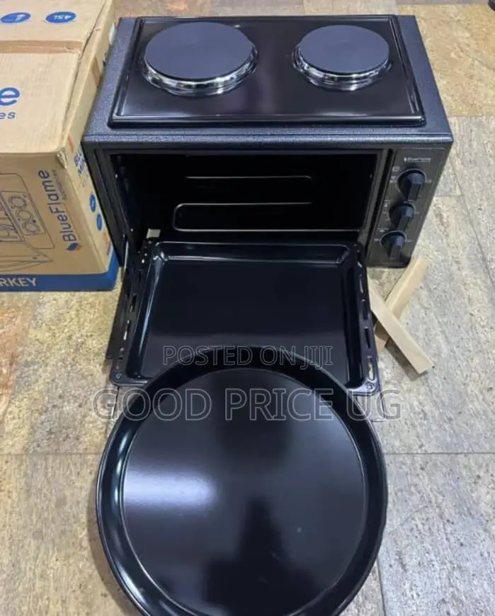 35 Liters Electric Mini Oven With Two Hot Plates on Top.
