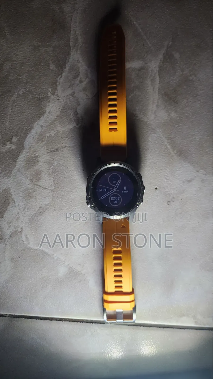 Garmin Fenix 5 Plus Sapphire Titanium Orange Band