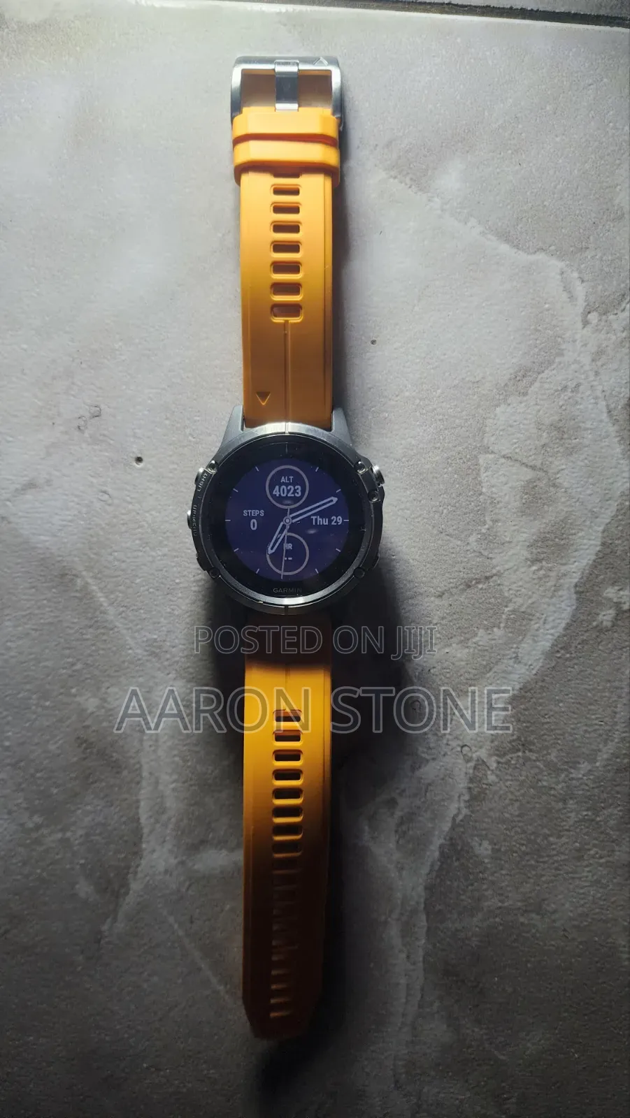 Garmin Fenix 5 Plus Sapphire Titanium Orange Band