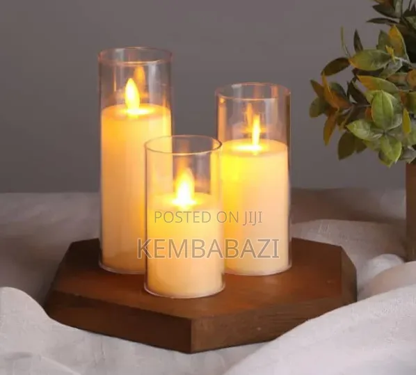 3pieces Decoration Candles With Remote
