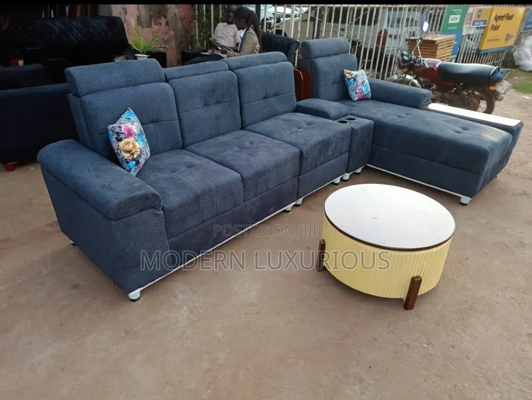 Safe Set/Sofa Sets/Sofa Sets/Grey Color L Sofa