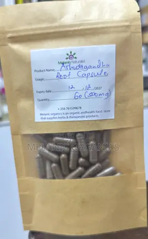 Organic Ashwagandha Capsule /500mg Vegetarian Capsules