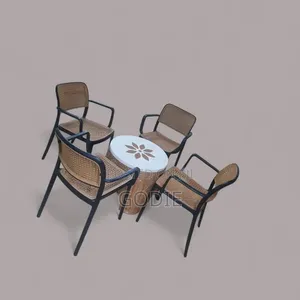 Generic Brand Plastic Rattan-Style Dining Set 4 People