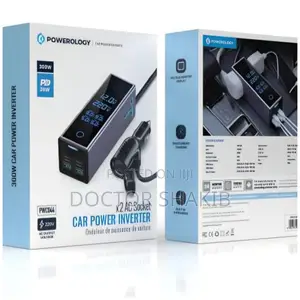 Powerology 300w Car Power Inverter, 2 Ac Sockets,36pd