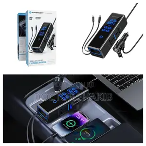 Powerology 300w Car Power Inverter Dc 12v To 220v Ac