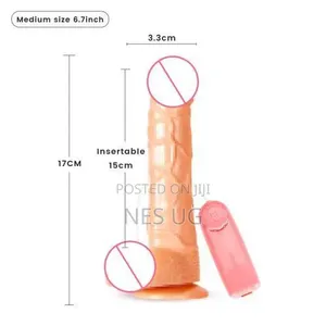 Realistic Vibrating Dildo for Maximum Female Sexual Pleasures - Brown