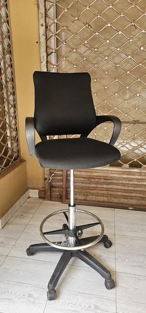 Mesh Fabric Cushion Counter Chair