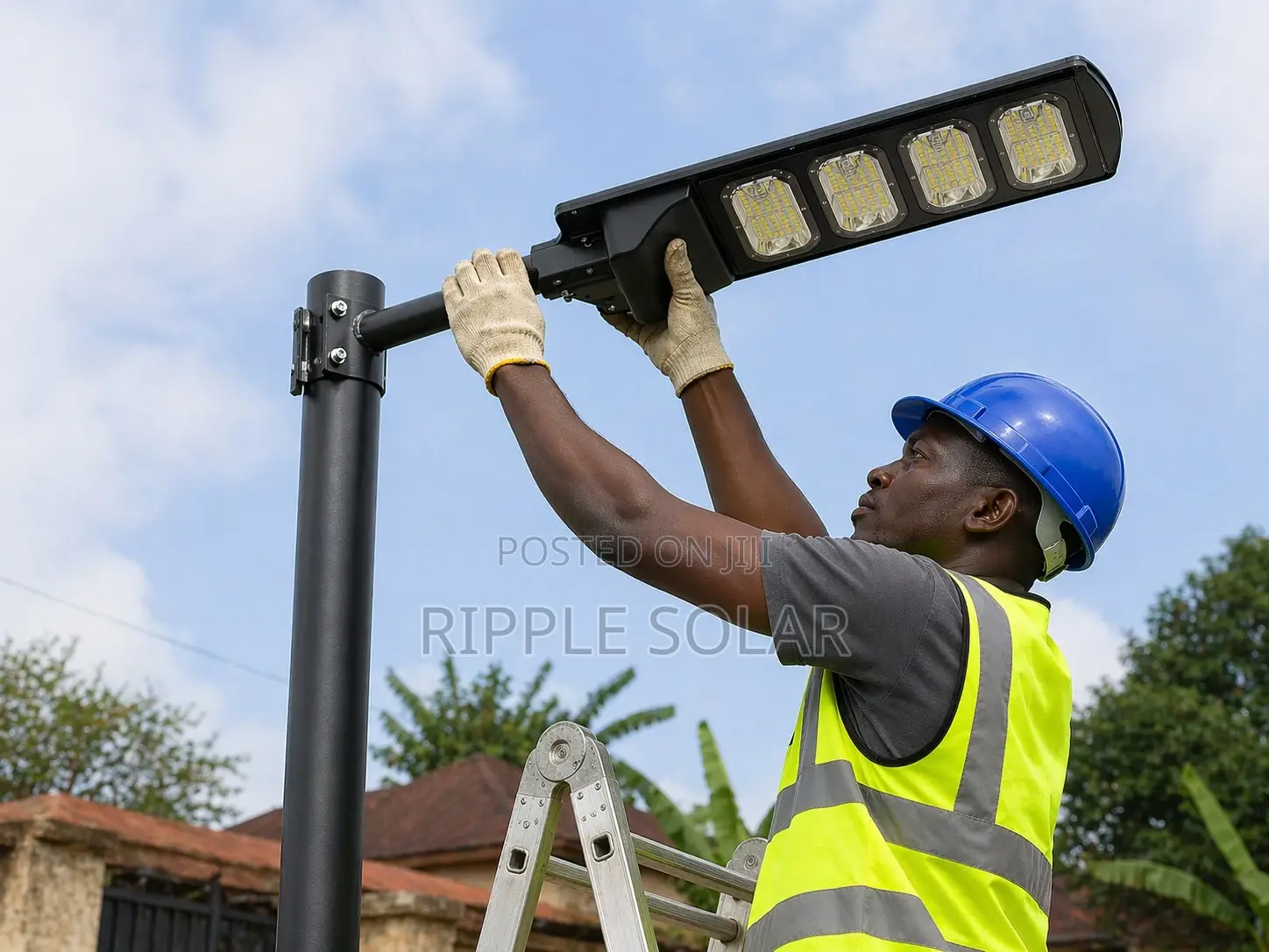 300w Outdoor Solar Street Light Waterproof Security Lamp With Remote
