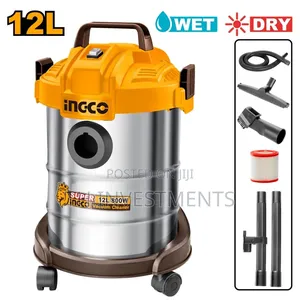 Ingco Wet Dry Vacuum Cleaner 800w 12l Tank Vc14122