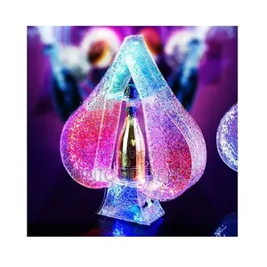 Led Lighted Wine Bottle Display Stand