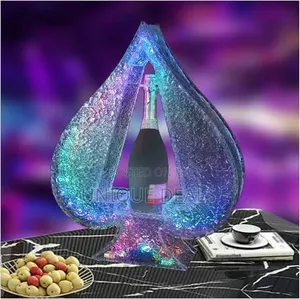 Led Lighted Wine Bottle Display Stand