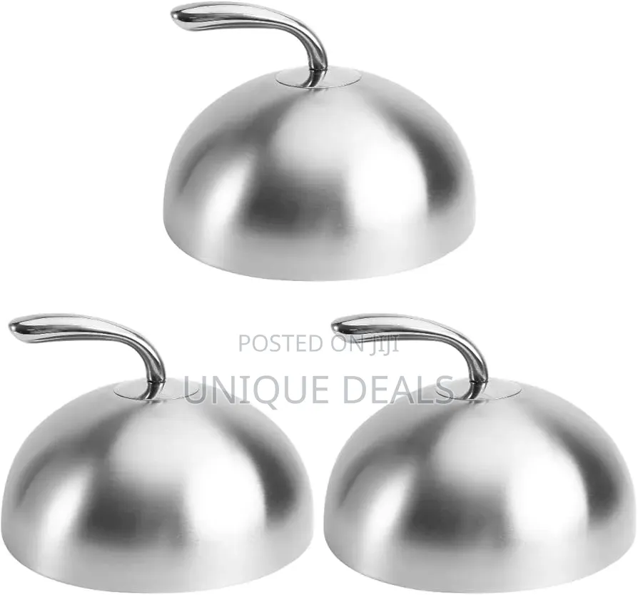 3pcs Dome Stainless Steel Round Basting Steaming Cover