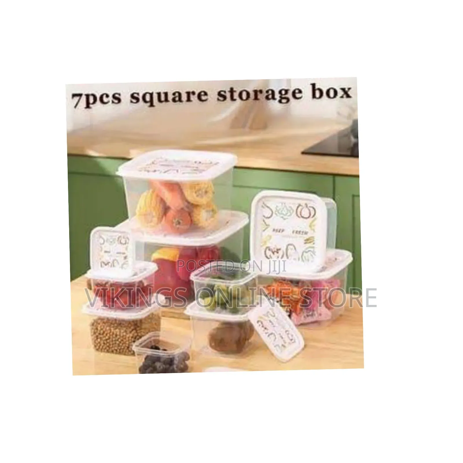 Versatile 7-Piece Square Food Storage Container Set