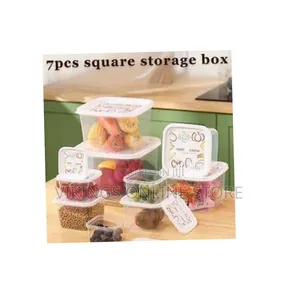 Versatile 7-Piece Square Food Storage Container Set