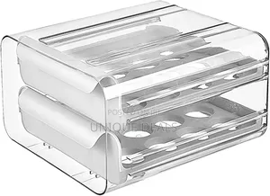 Egg Holder Tray Holds 32 Eggs 2 Layers Refrigerator Egg Organizer