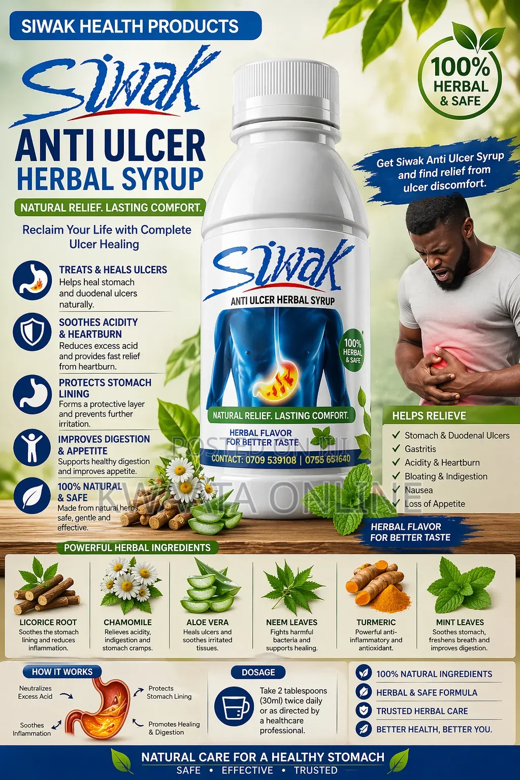 Siwak Anti Ulcer Herbal Syrup Cure