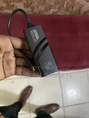 Type-C to Ethernet Network Adapter, Rj45 Lan Port, Black 3.0