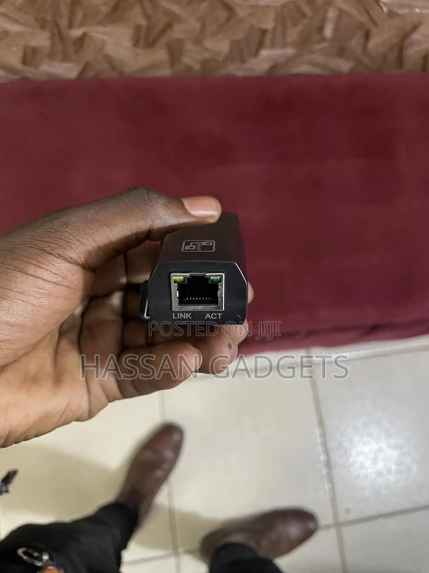 Type-C to Ethernet Network Adapter, Rj45 Lan Port, Black 3.0