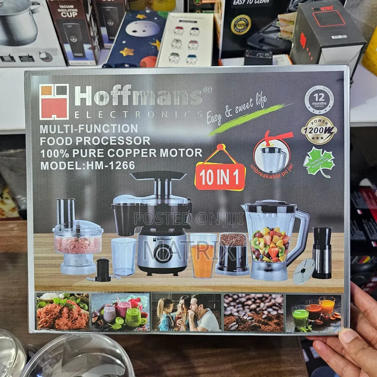Hoffmans 10 In1 Juicer Extractor and Mincer Food Processor