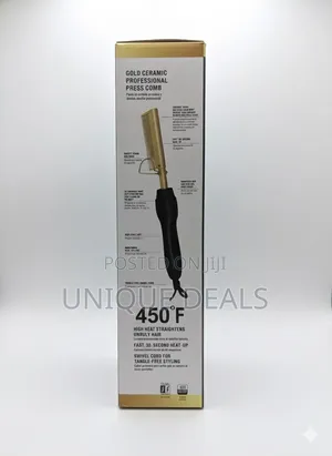Gold Ceramic Professional Press Comb