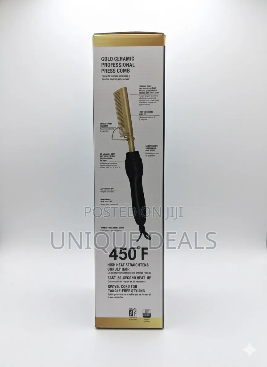 Gold Ceramic Professional Press Comb