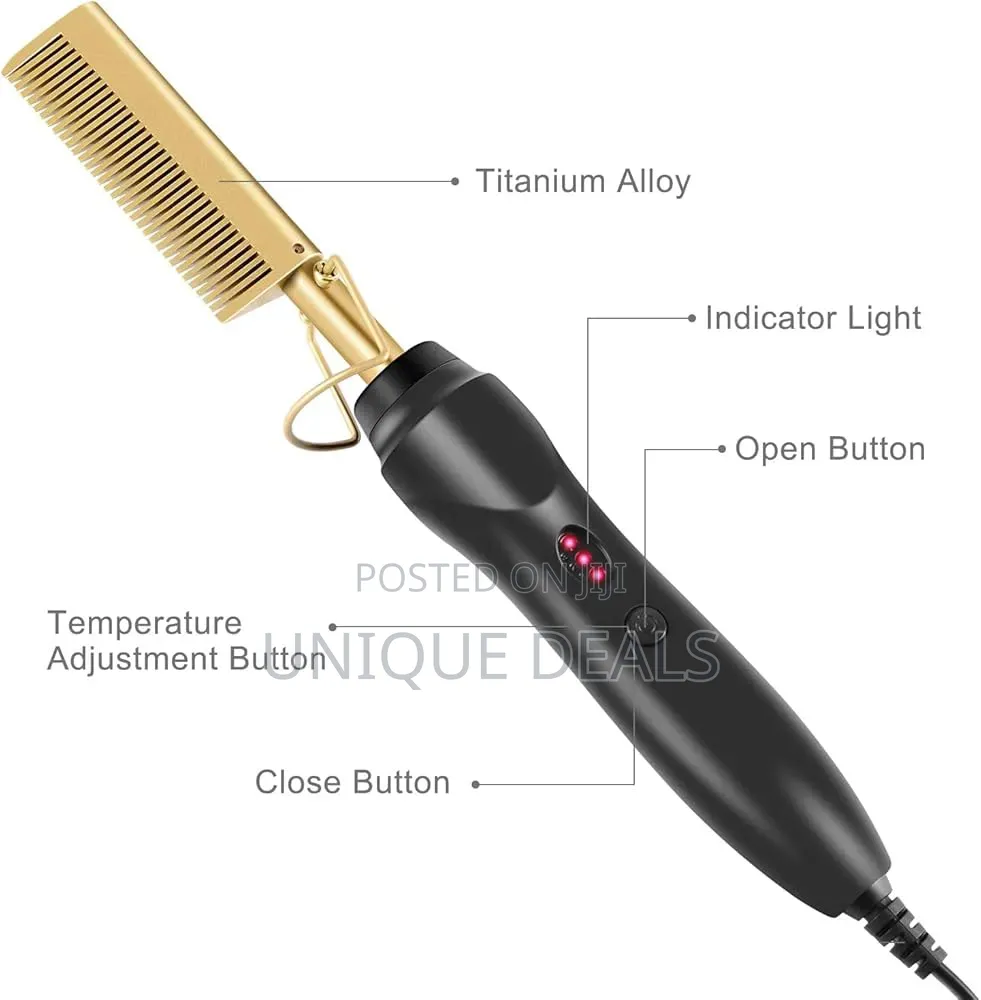 Gold Ceramic Professional Press Comb