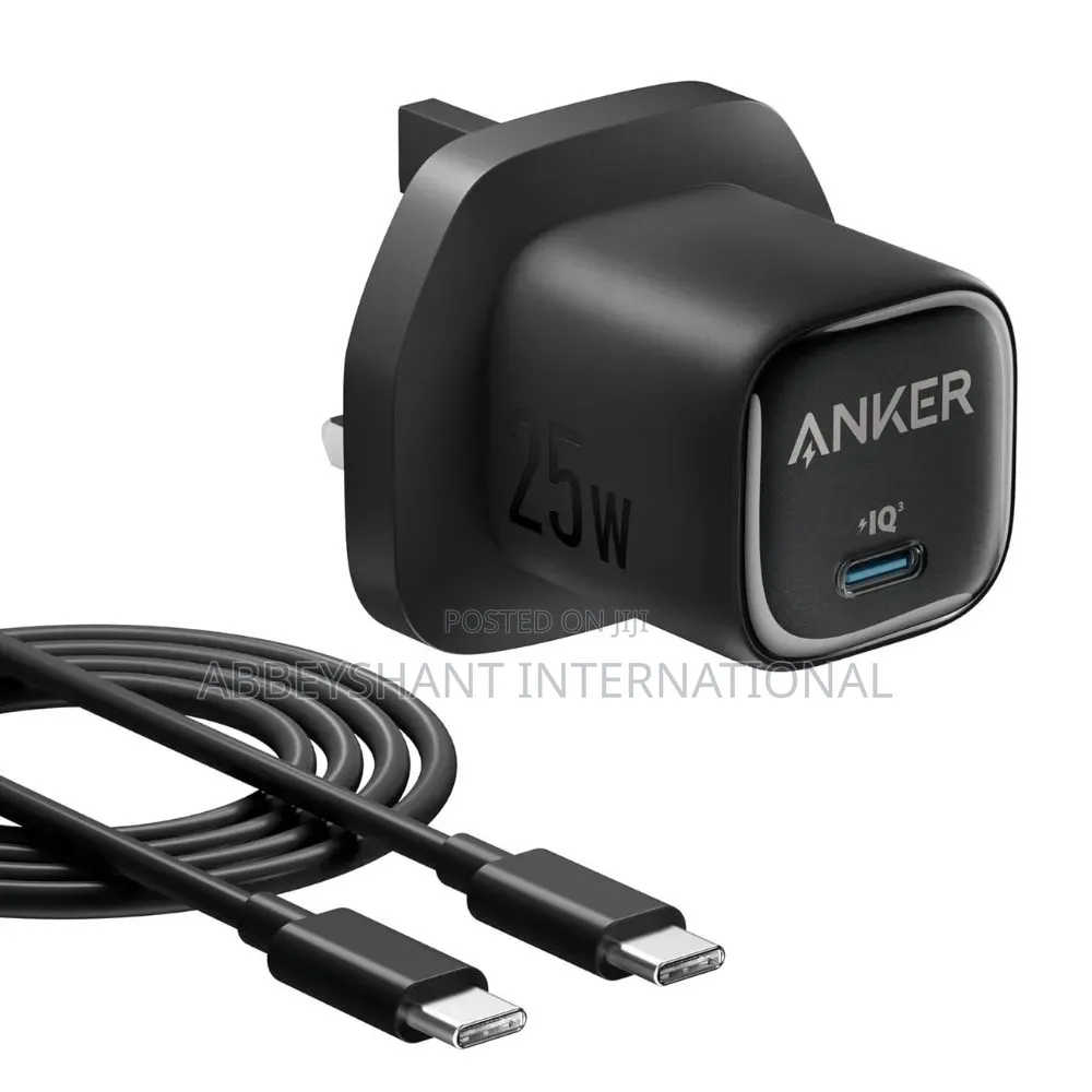 Anker Zolo 30w Charger With a Usb-C Cable.