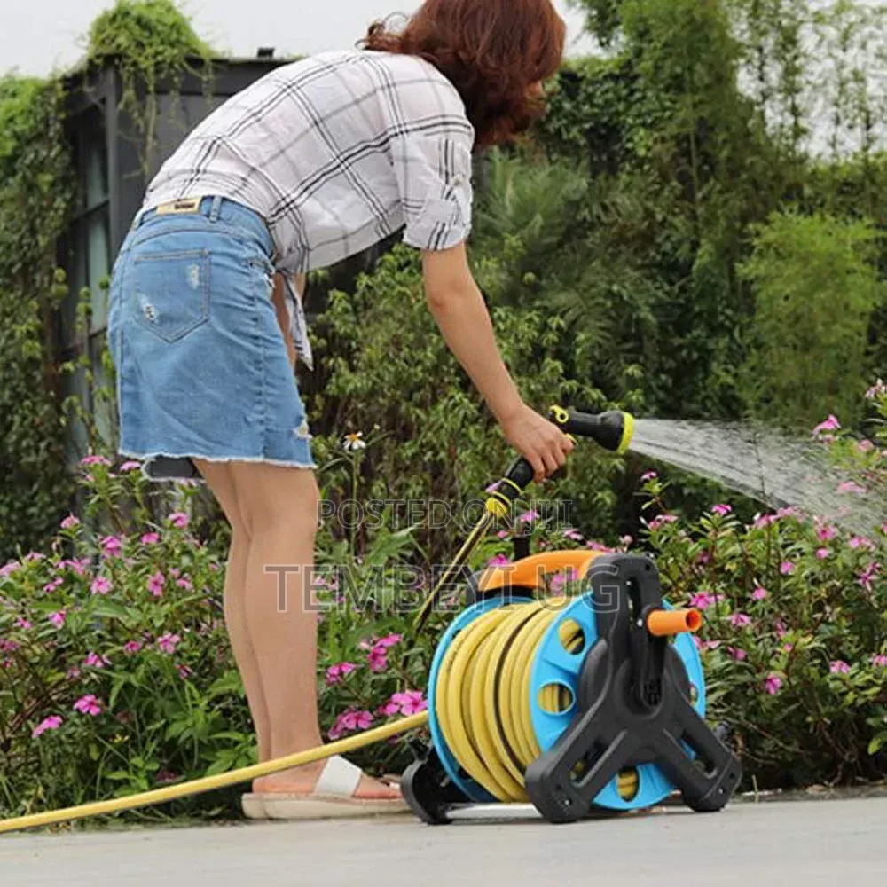 Portable Garden Hose Reel and Car