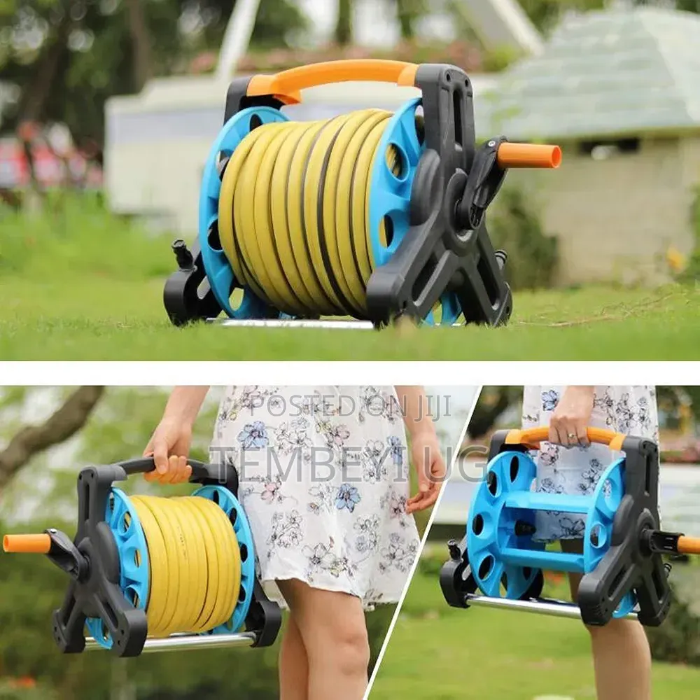 Portable Garden Hose Reel and Car