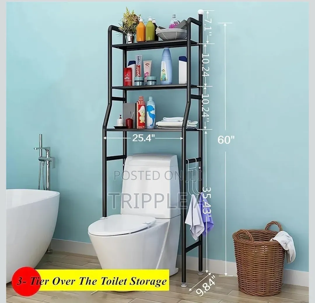 Metallic Toilet Rack Bathroom Organizer