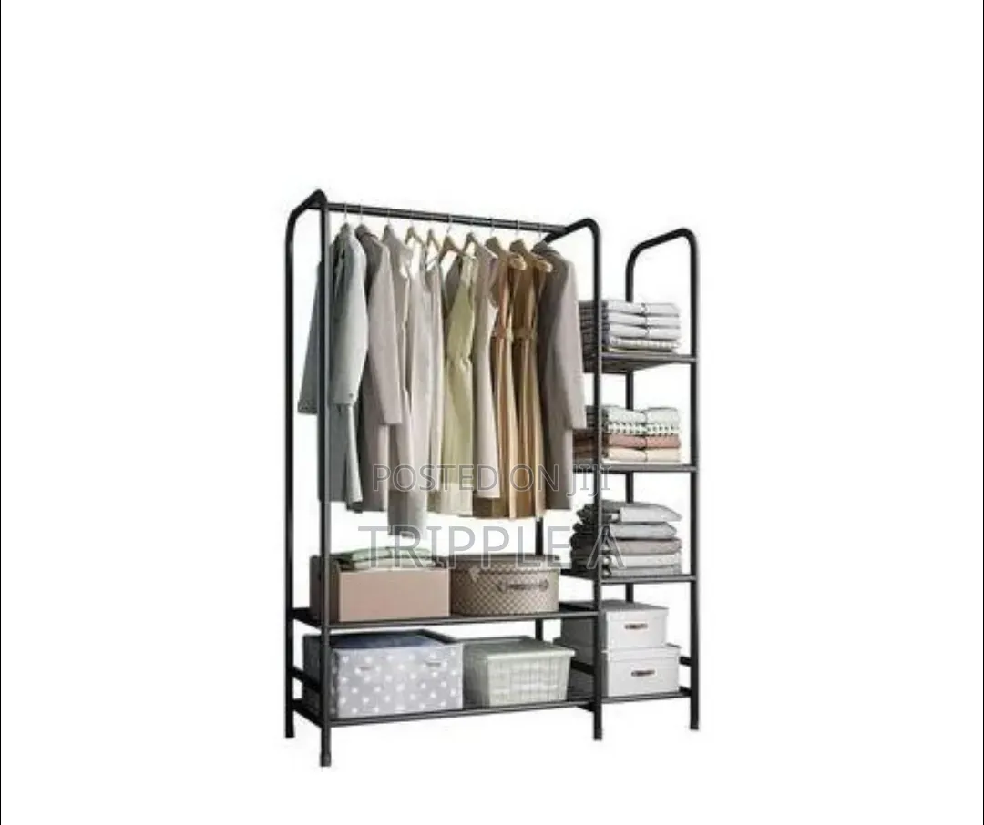 Clothes Rail Rack With Shoe Rack Storage