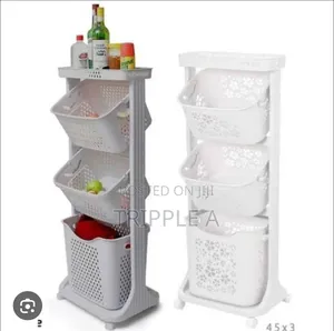 Laundry Basket 3 Tier Rolling Laundry Cart