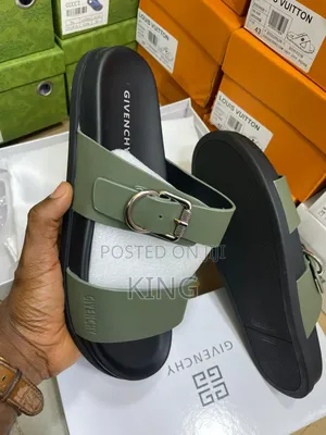 Givenchy Men's Double-Belt Slides Sandals