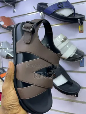 Cross-Strap Leather Cozmo Sandals