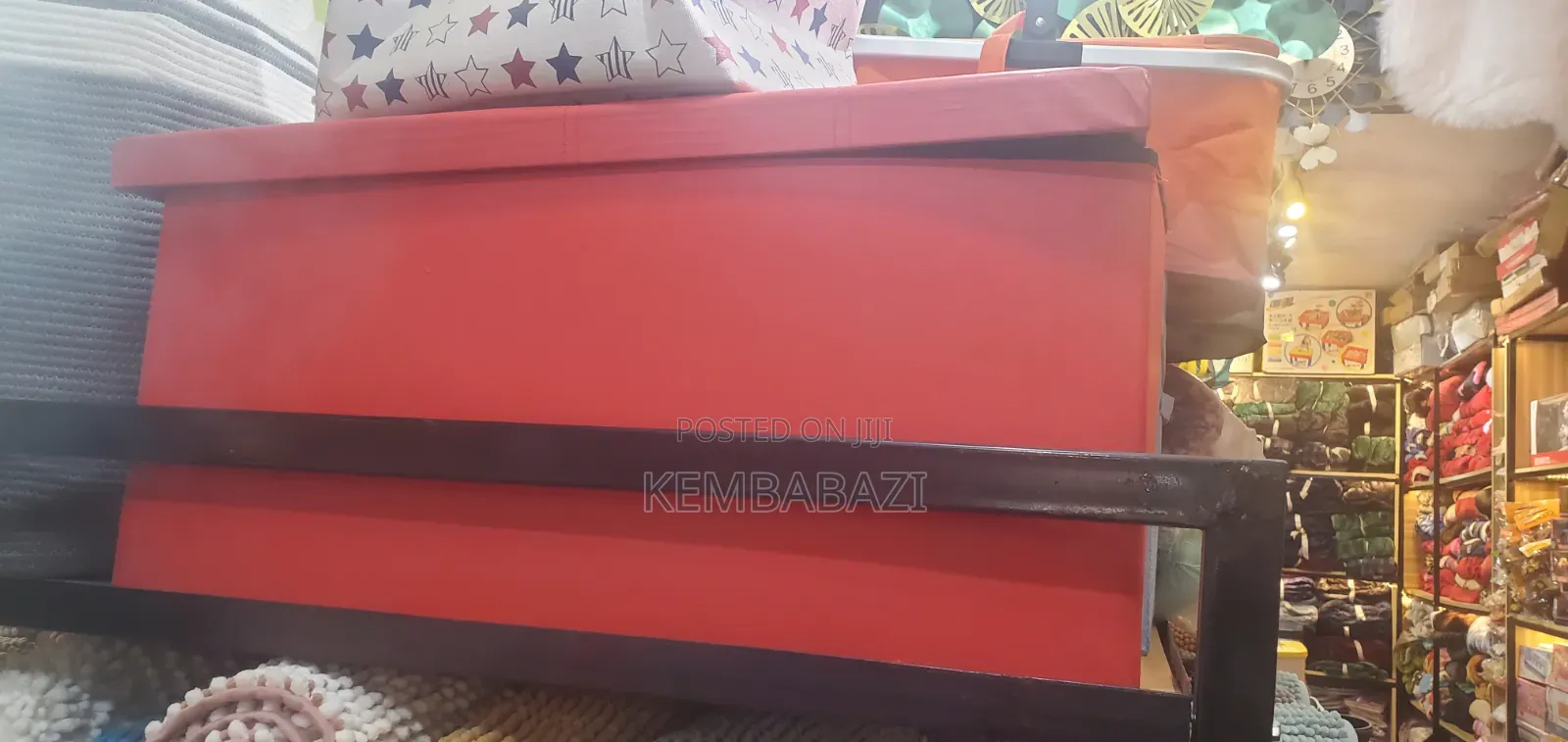 Faux Leather Folding Ottoman Seat