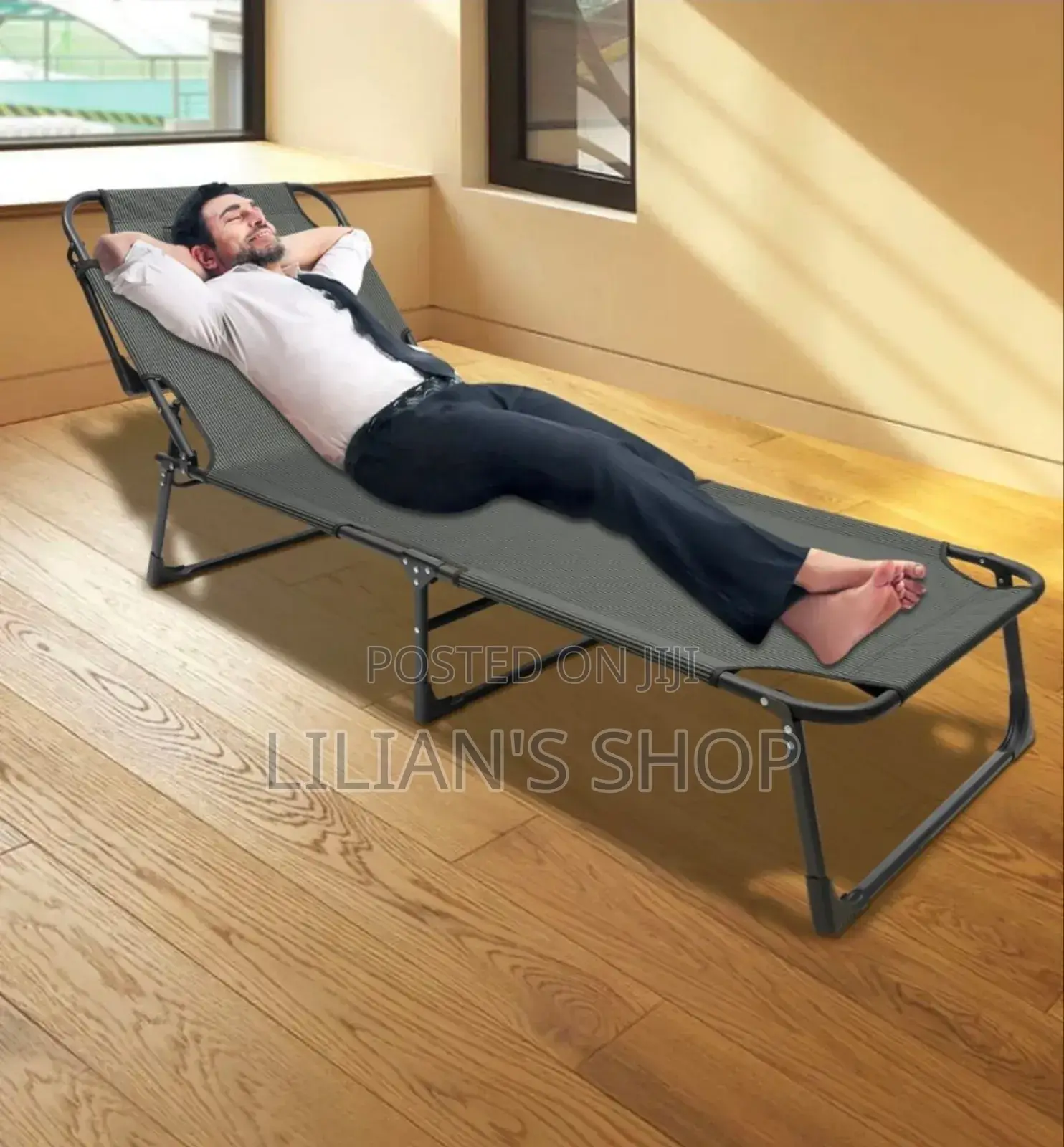Adjustable Folding Sun Lounger or Camping Bed