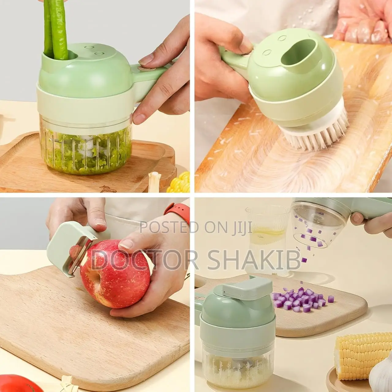 4 in 1 Electric Vegetable Chopper Hand Held
