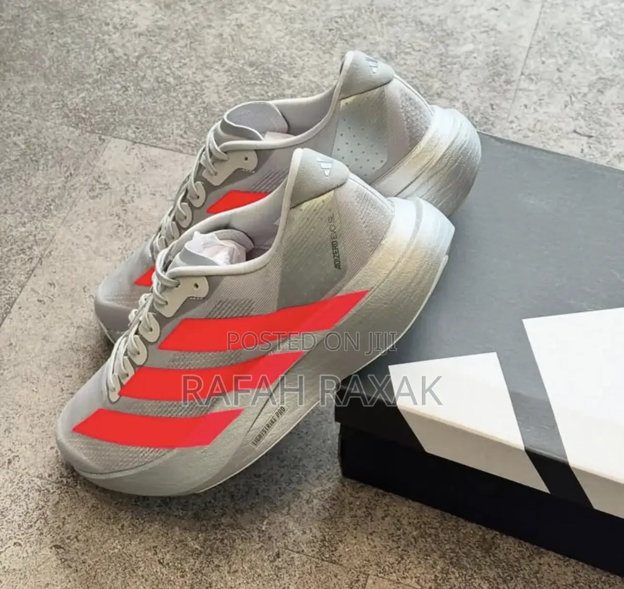 Silver Metallic Adidas Adizero Evo Sl Sneakers