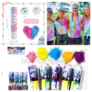 4pcs Color Smoke Confetti Cannons Powder