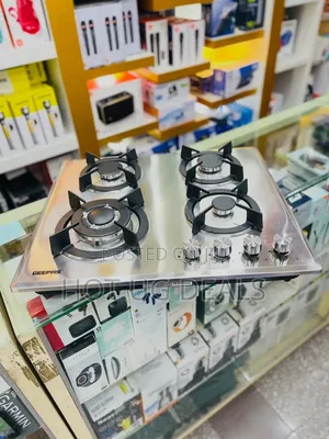 Geepas 4-Burner Built-in Gas Hob - Silver
