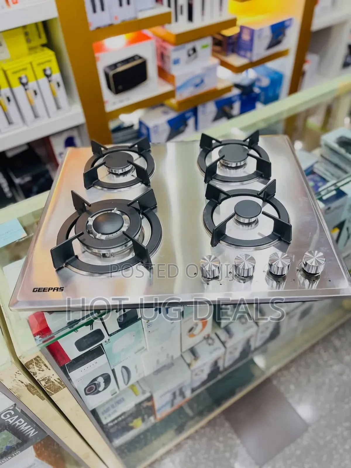 Geepas 4-Burner Built-in Gas Hob - Silver