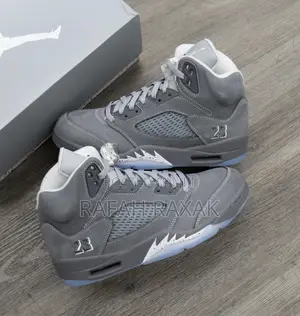 Wolf Gray Air Jordan 5 Retro Sneakers