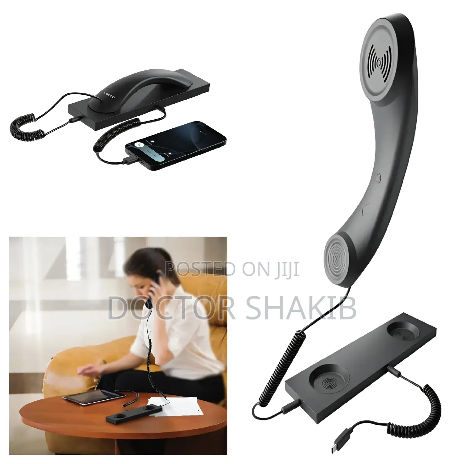 Porodo Classic Retro Phone Handset