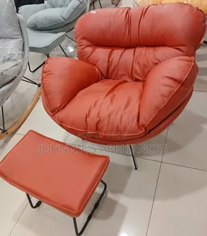 Modern Plush Accent Lounge Chair With Matching Footrest – Soft Cushion