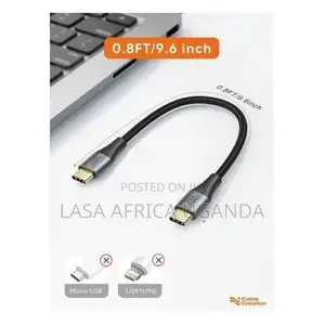 USB-C to USB-C Fast Charging Cable 0.25m Grey
