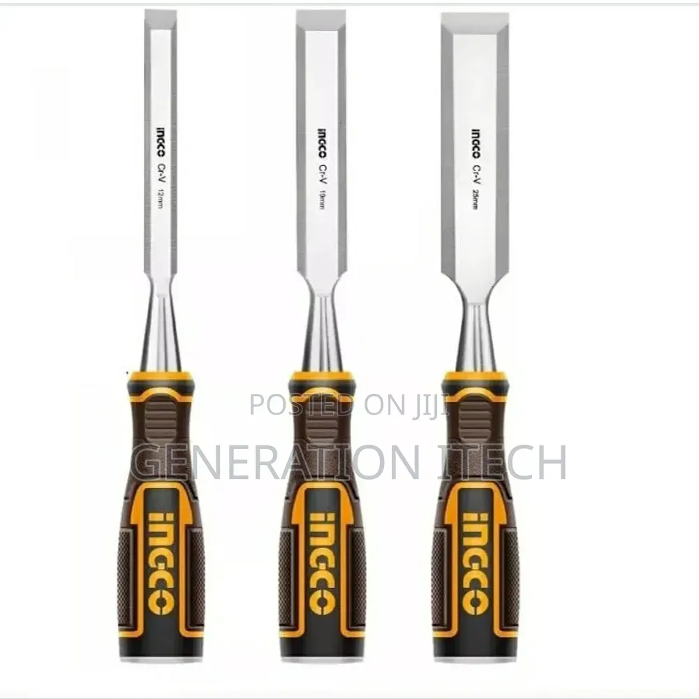 Ingco 3pcs Wood Chisel Set, Width: 12mm (1/2"), 19mm (3/4"), 25mm (1")