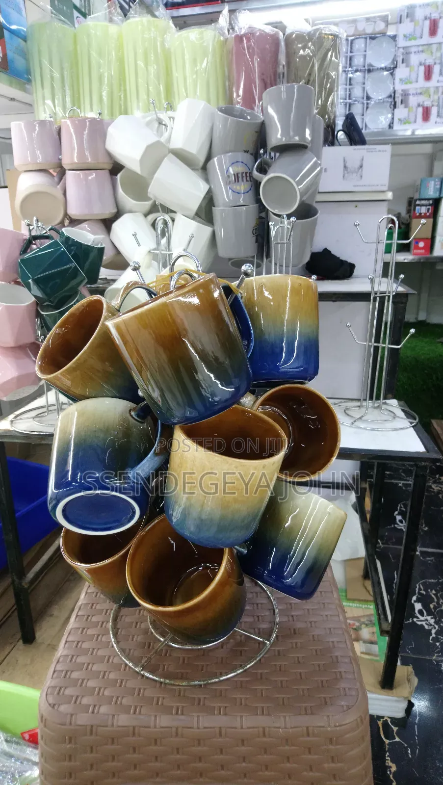 Two-Tone Ceramic Coffee Mugs